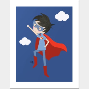 Superhero Flying Posters and Art